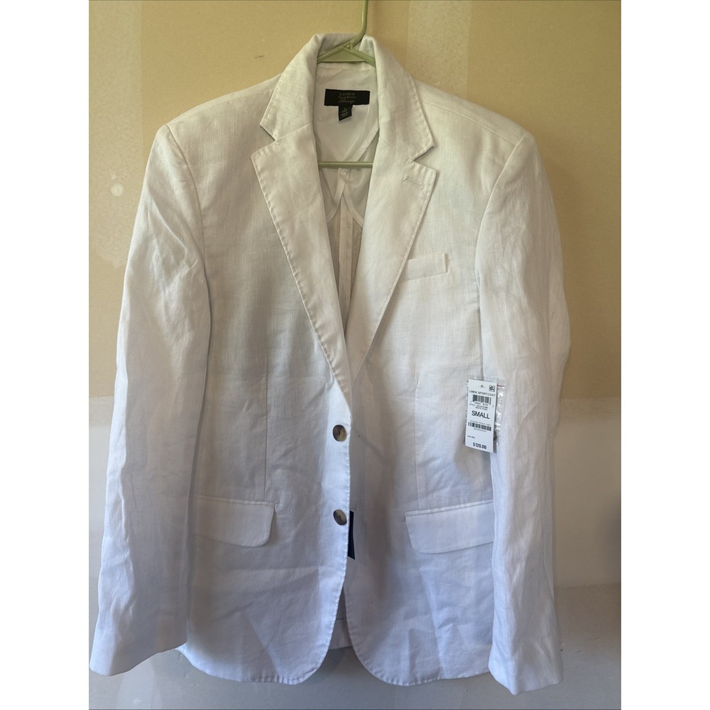 Linen Clubroom Luxury Sport Coat Mens Small Preppy Nautical White
